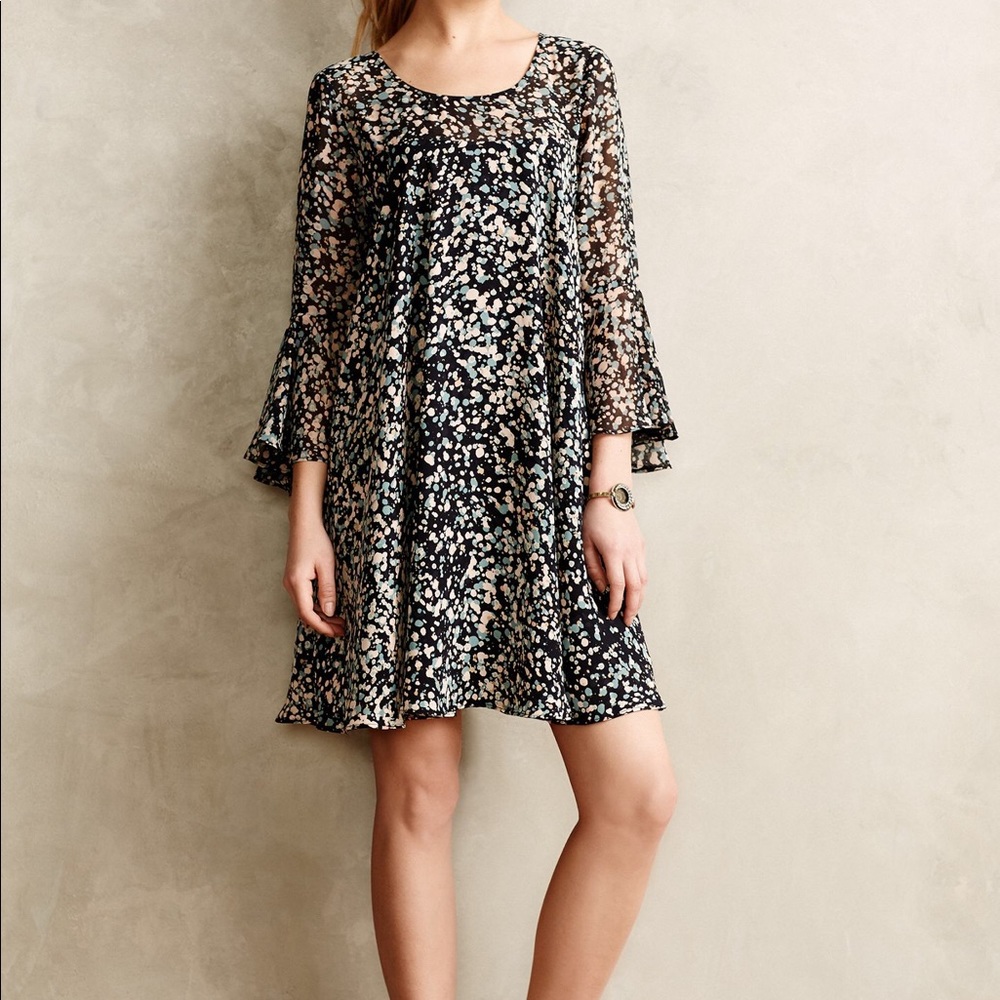 Anthropologie Paper Crown Droplets Dress